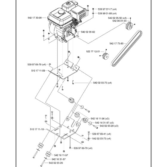 Engine Assembly for Husqvarna MS 355 G Masonry Saw