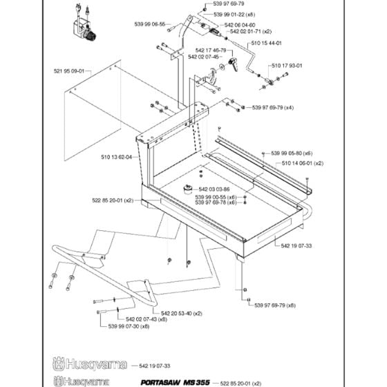 Frame Assembly for Husqvarna MS 355 G Masonry Saw