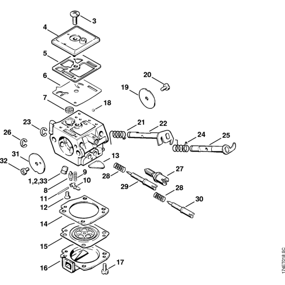 Carburetor C3A-S31 & C3A-S65 Assembly for Stihl MS360 Chainsaws