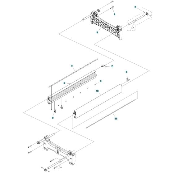 Frame Assembly for Husqvarna MS 360 Masonry Saw,