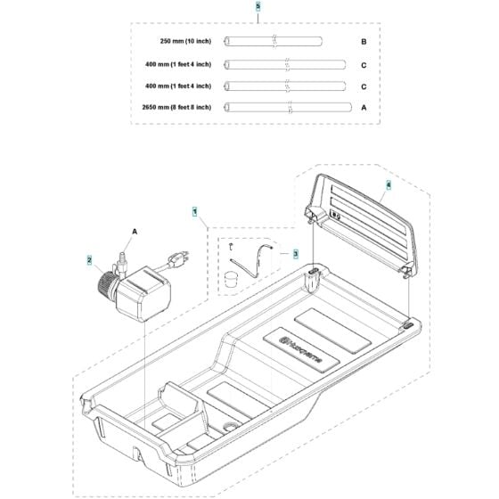 Water Tank Assembly for Husqvarna MS 360 Masonry Saw,