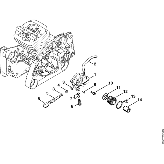 Oil pump Assembly for Stihl MS360C Chainsaws