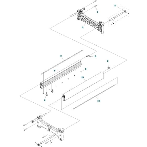 Frame Assembly for Husqvarna MS 360 G Masonry Saw.