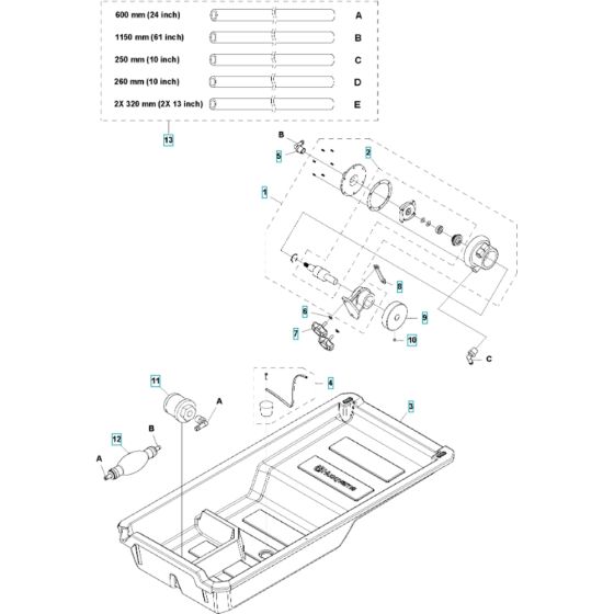 Water Tank Assembly for Husqvarna MS 360 G Masonry Saw.