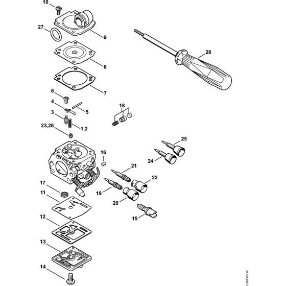 Carburetor C3R-S236 & C3R-S279 Assembly for Stihl MS361 MS361C Chainsaws