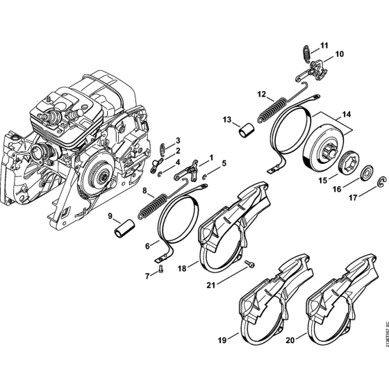 Chain brake Assembly for Stihl MS361 MS361C Chainsaws