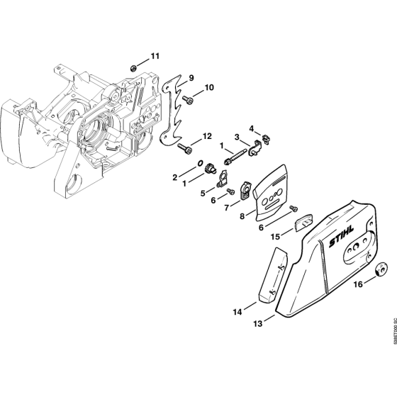 Chain tensioner Assembly for Stihl MS381 Chainsaws