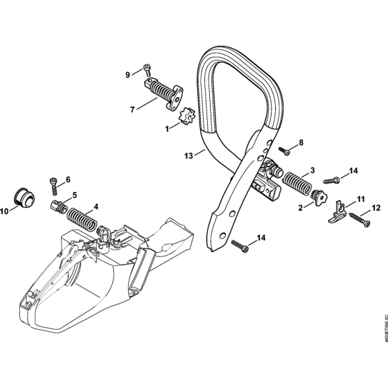 AV system & Handlebar Assembly for Stihl MS391 Chainsaws