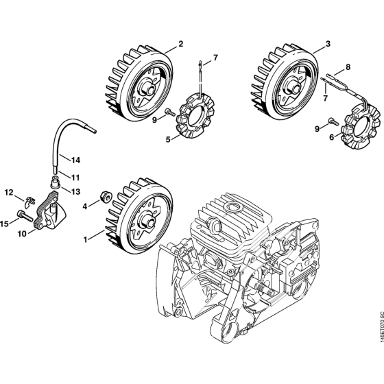 Ignition system Assembly for Stihl MS460 Chainsaws