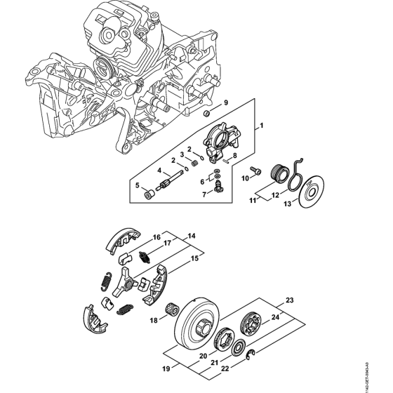 Oil pump & Clutch Assembly for Stihl MS462 MS62C Chainsaws