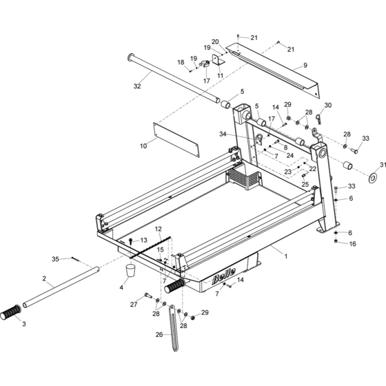 Upper Frame for Belle MS 500 Bench Saws