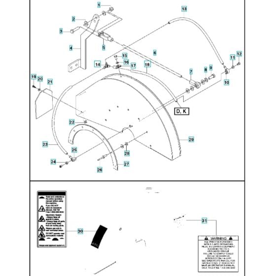 Blade Guard Assembly for Husqvarna MS 510 Masonry Saw,