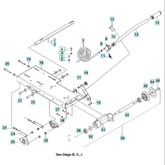 Head Platform Assembly for Husqvarna MS 510 Masonry Saw,