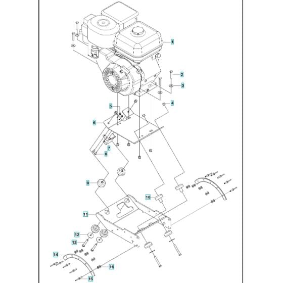 Motor Assembly for Husqvarna MS 510 Masonry Saw,