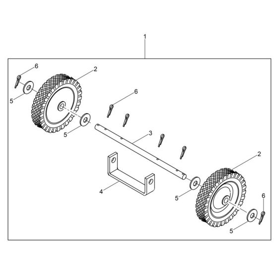 Wheel Assembly for Wacker MS54 Trench Rammer