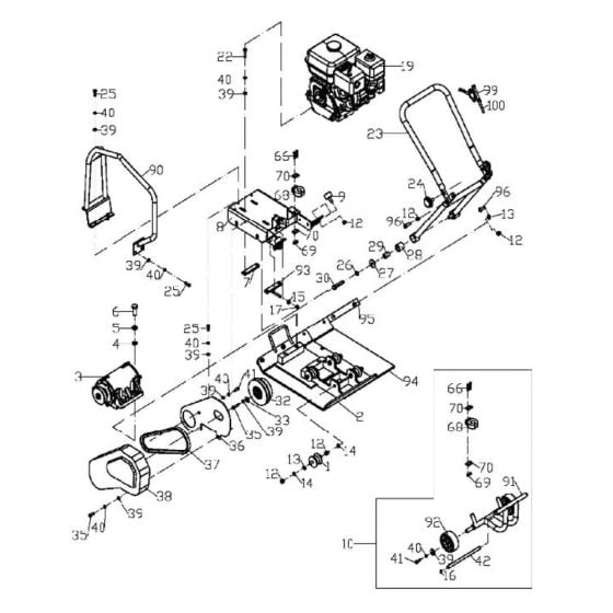 Complete Assembly for Apache MS60 Plate Compactor