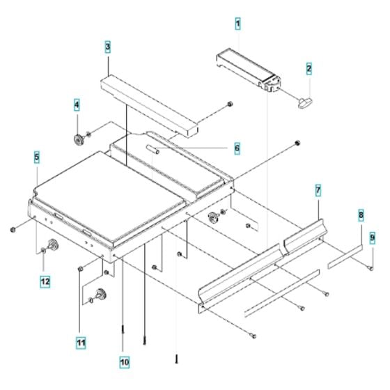 Cart Assembly for Husqvarna MS 610 Masonry Saw.