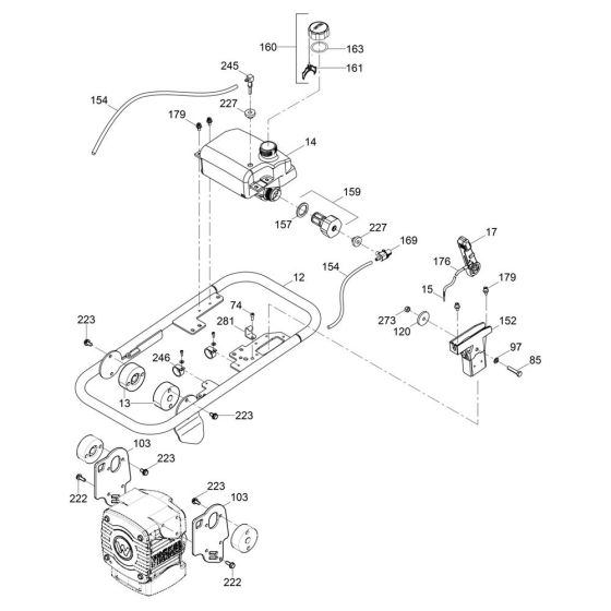 Guide Handle Assembly for Wacker MS62 Trench Rammer