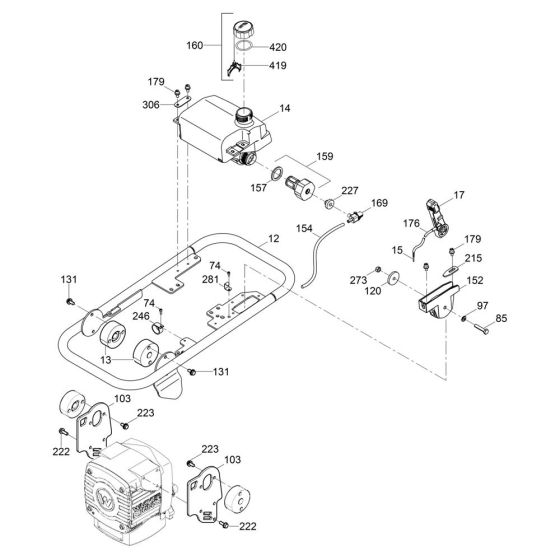 Guide Handle Assembly for Wacker MS64 Trench Rammer