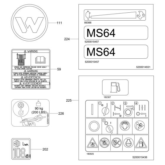 Decals for Wacker MS64 Trench Rammer