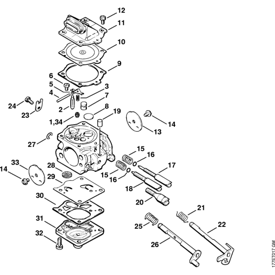 Carburetor WJ-65 Assembly for Stihl MS640 Chainsaws