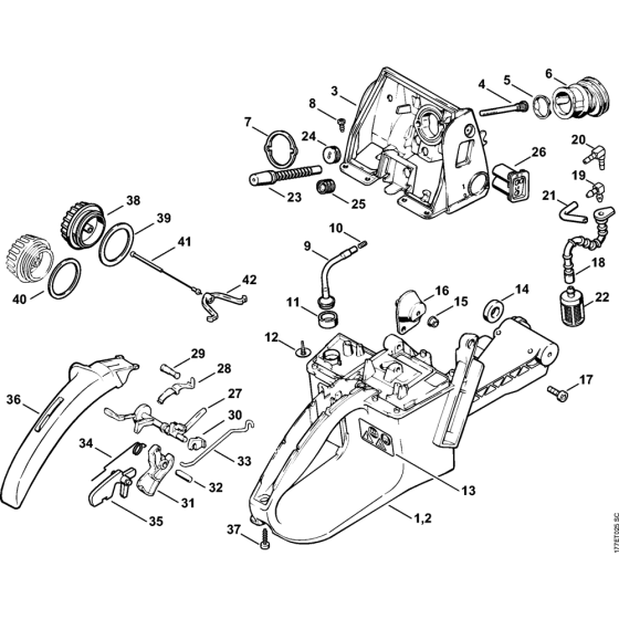 Tank housing Assembly for Stihl MS640 Chainsaws