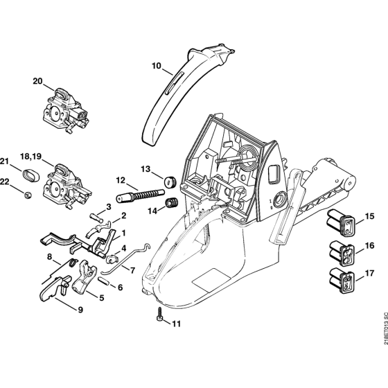 Throttle control Assembly for Stihl MS650 Chainsaws