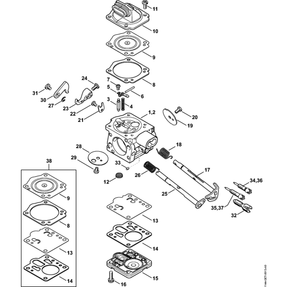 Carburetor Assembly for Stihl MS651 Chainsaws