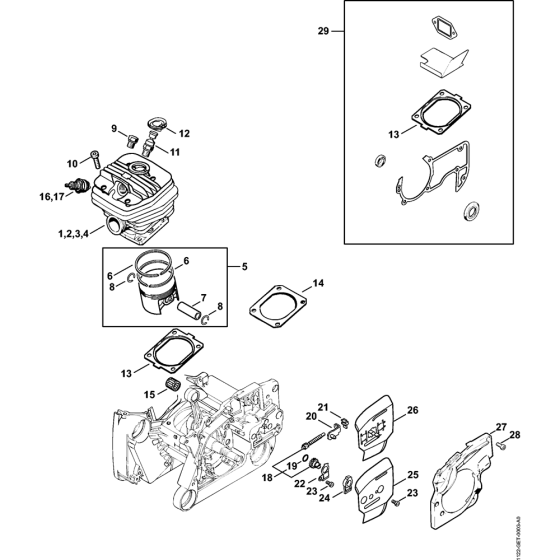 Cylinder Assembly for Stihl MS660 Chainsaws