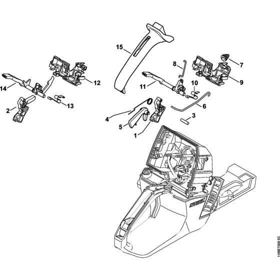 Throttle control Assembly for Stihl MS661 MS661C Chainsaws