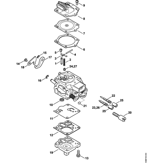 Carburetor WJ-135 Assembly for Stihl MS661 MS661C Chainsaws