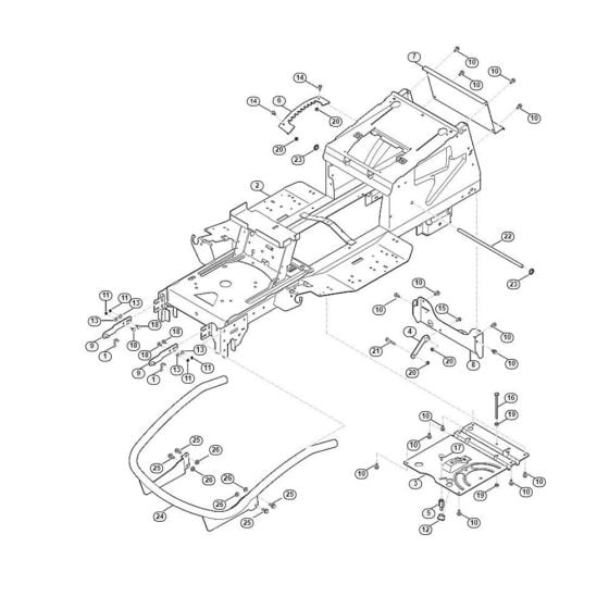 Frame  for Stihl/ Viking MT 4097.0 S Ride on Mowers