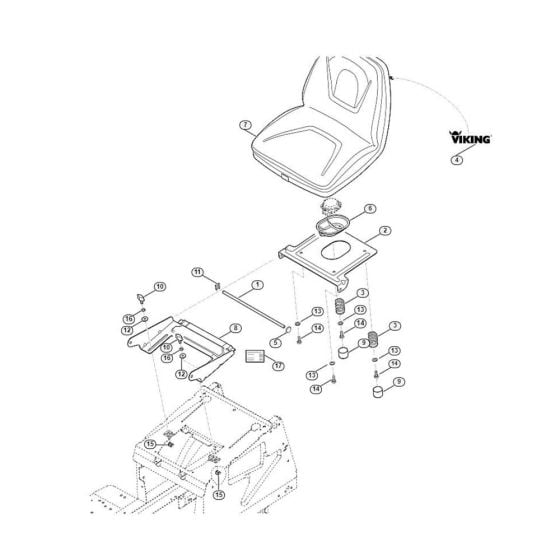 Seat  for Stihl/ Viking MT 4097.0 SX Ride on Mowers