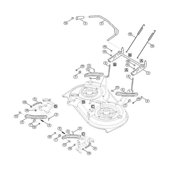 Height Adjustment  for Stihl/ Viking MT 4097.1 S Ride on Mowers