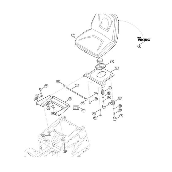 Seat  for Stihl/ Viking MT 4097.1 S Ride on Mowers