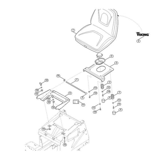 Seat  for Stihl/ Viking MT 4097.1 SX Ride on Mowers