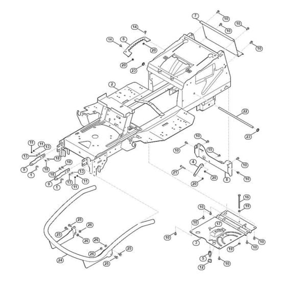 Frame  for Stihl/ Viking MT 4112.0 S Ride on Mowers