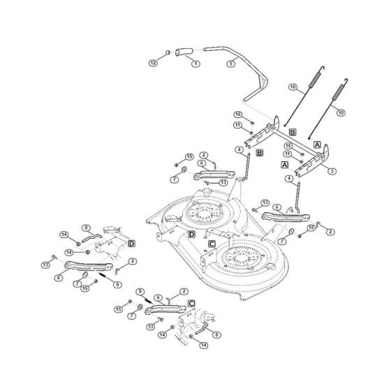 Height Adjustment  for Stihl/ Viking MT 4112.0 S Ride on Mowers