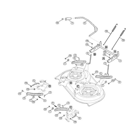 Height Adjustment  for Stihl/ Viking MT 4112.0 SZ Ride on Mowers