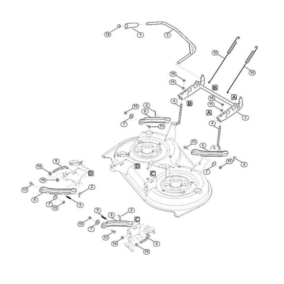 Height Adjustmnet  for Stihl/ Viking MT 4112.1 SZ Ride on Mowers