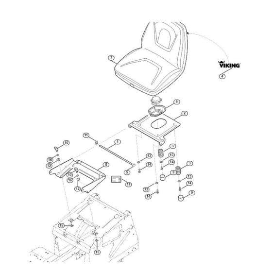 Seat  for Stihl/ Viking MT 4112.1 SZ Ride on Mowers