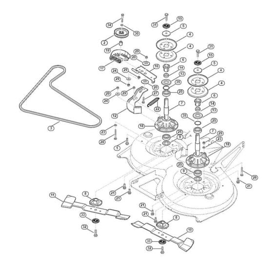 Blade Drive  for Stihl/ Viking MT 5097.0 Ride on Mowers