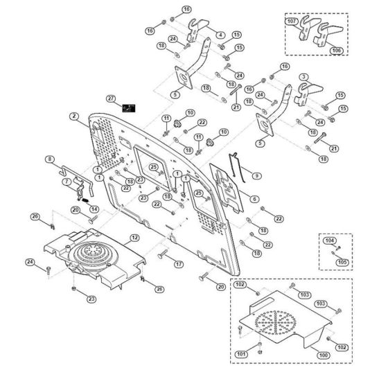 Back Panel for Stihl/ Viking MT 5097.0 C Ride on Mowers