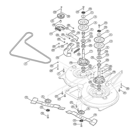 Blade Drive  for Stihl/ Viking MT 5097.0 K Ride on Mowers