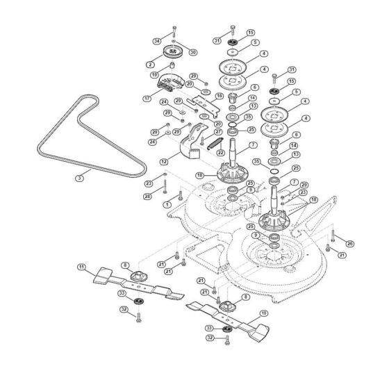 Blade Drive  for Stihl/ Viking MT 5097.0 Z Ride on Mowers