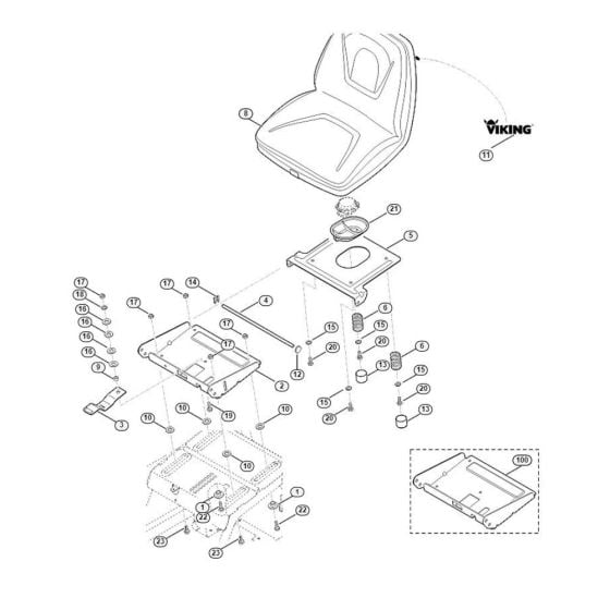 Seat  for Stihl/ Viking MT 5097.0 Z Ride on Mowers