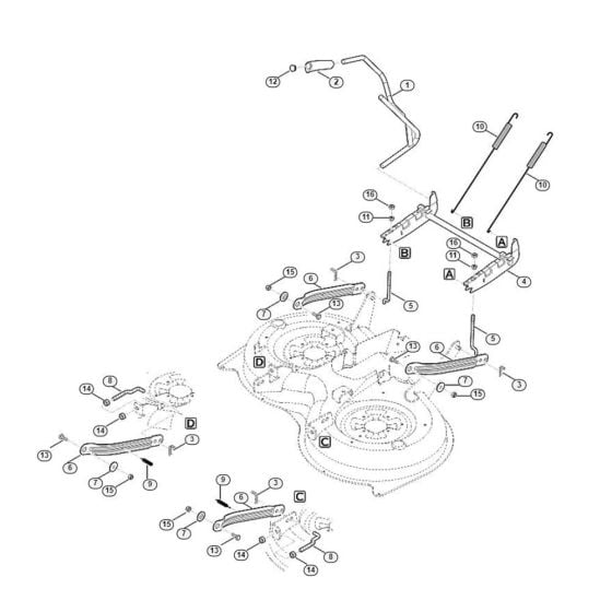 Height Adjustment  for Stihl/ Viking MT 5097.1 C Ride on Mowers