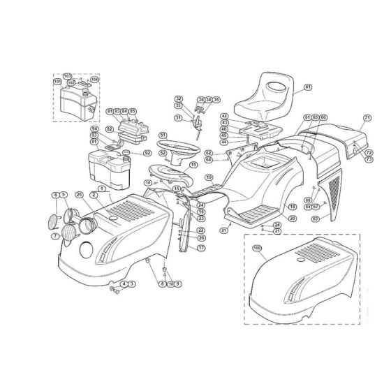 Body for Stihl/ Viking MT 540 Ride on Mowers