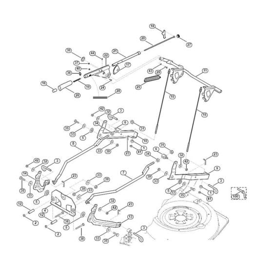 Height Adjustment  for Stihl/ Viking MT 6112.0 C Ride on Mowers