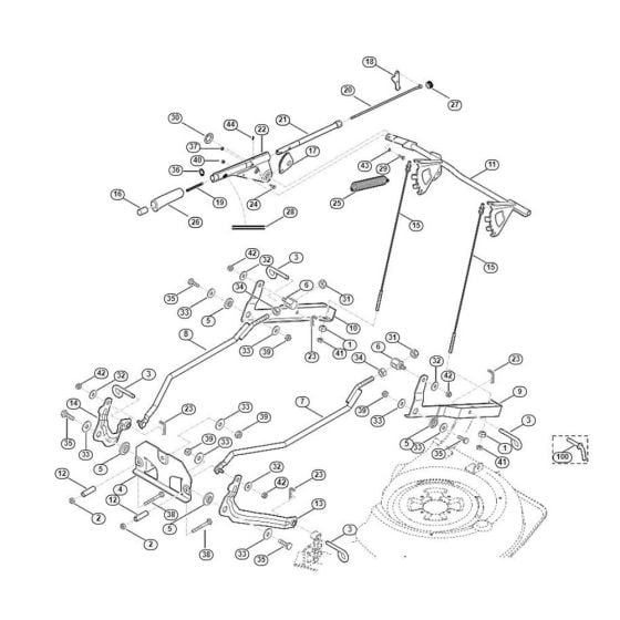 Height Adjustment for Stihl/ Viking MT 6112.0 K Ride on Mowers